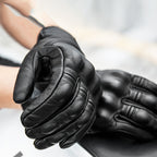 Warm Leather Padded Motorcycle Gloves